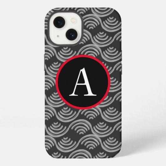 iPhone / iPadケース CASE MATE 和風 ウェーブ デザイン iPhoneケース (裏面)