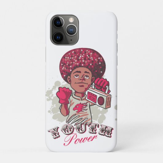 iPhone / iPadケース - YOUTH Power Afro & Boombox  Case-Mate iPhoneケース (裏)