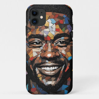 iPhone / iPadケースMens Mosiacカラフル顔 11 ケース