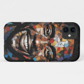 iPhone / iPadケースMens Mosiacカラフル顔 Case-Mate iPhoneケース (裏面(横))