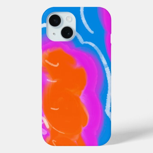 iPhone / iPad ケース orange &pink blue Case-Mate iPhoneケース (裏面)