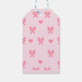 iPhone / iPad case Cute Pink Bows and Hearts Coque ギフトタグ (裏面)