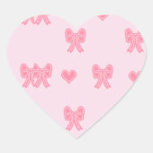 iPhone / iPad case Cute Pink Bows and Hearts Coque ハートシール (正面)