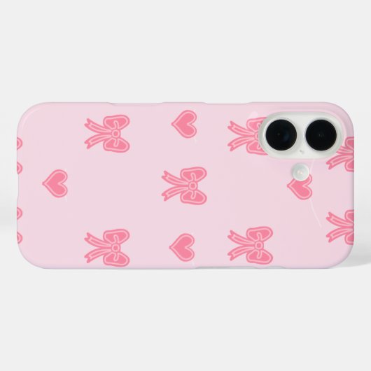 iPhone / iPad case Cute Pink Bows and Hearts Coque Case-Mate iPhoneケース (裏面 (横))