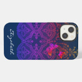 iPhone / iPad case DIY NAME ANTIQUE LACE IN GREY iPhoneケース (裏面横)