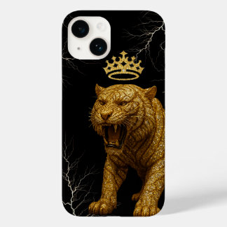 iPhone / iPad case  Furious Golden King Tiger with Case-Mate iPhone 14ケース