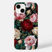iPhone / iPad case red-white &pink roses Case-Mate iPhoneケース (裏面)