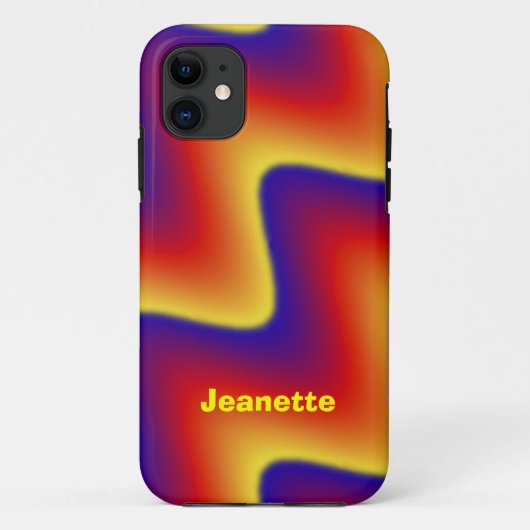 iPhone SE、iPhone 5/5sの場合、ジグザグ形の青及びオレンジ Case-Mate iPhoneケース (裏面)