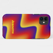 iPhone SE、iPhone 5/5sの場合、ジグザグ形の青及びオレンジ Case-Mate iPhoneケース (裏面(横))