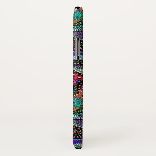 iPhone Xのためのアールヌーボーのトンボのダマスク織の箱 Case-Mate iPhoneケース (裏面/右)