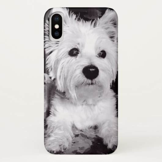 iPhone Xのウエスト・ハイランド・ホワイト・テリアのWestieの例 Case-Mate iPhoneケース (裏面)