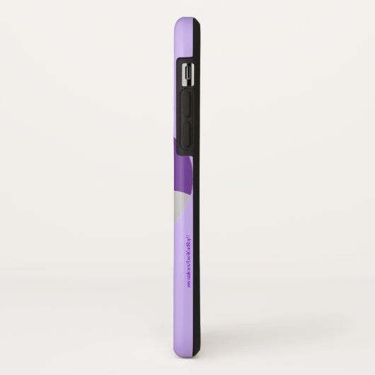 iPhone Xの場合、サッカーボール、パーソナライズな紫色 Case-Mate iPhoneケース (裏面/左)