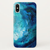 Iphone Xの場合、青い海洋波 Case-Mate iPhoneケース (裏面)