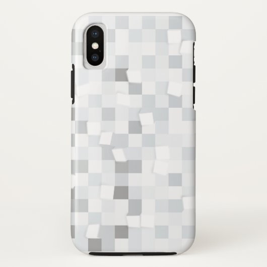 iPhone Xの白の抽象デザインの場合 Case-Mate iPhoneケース (裏面)