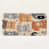 iPhone Xケースかわいい子猫パターンフォンケース Case-Mate iPhoneケース (裏面(横))