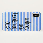 iPhone Xケースストライプのを見て Case-Mate iPhoneケース (裏面(横))