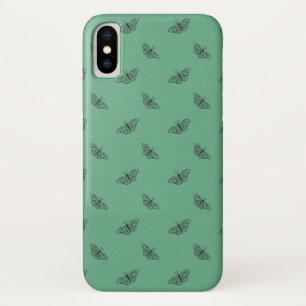 iPhone Xケースin緑の蝶デザイン X ケース