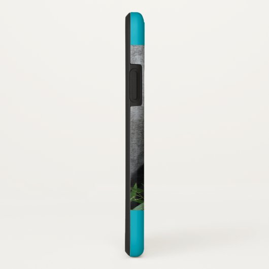 iPhone Xタフケースジャイアントパンダタイポグラフィブルー Case-Mate iPhoneケース (裏面/右)