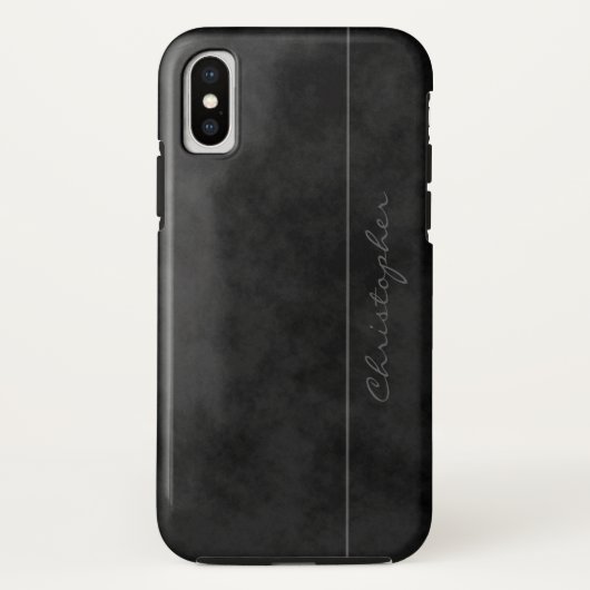iPhone X用クールなサイン モットルブラック Case-Mate iPhoneケース (裏面)