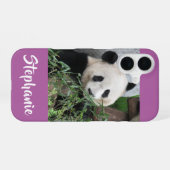 iPhone XRケースジャイアントパンダ，蘭，紫 16ケース (裏面横)