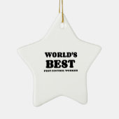 iPiccy-DesignWORLDの害虫最高の駆除作業員 セラミックオーナメント (右)