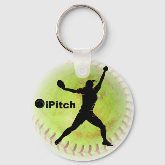 iPitch Fastpitchソフトボール キーホルダー (正面)