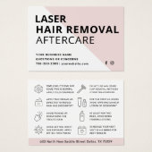IPLレーザー脱毛アフターケア指示カード (正面&裏面)