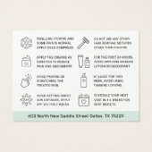 IPLレーザー脱毛アフターケア指示カード (裏面)