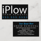 iPlow。 名刺を耕す除雪の雪 名刺 (正面/裏面)