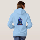 IPO 3クラブウーマンズプルオーバーフリースフード付きスウェットシャツ パーカ (裏面フル)