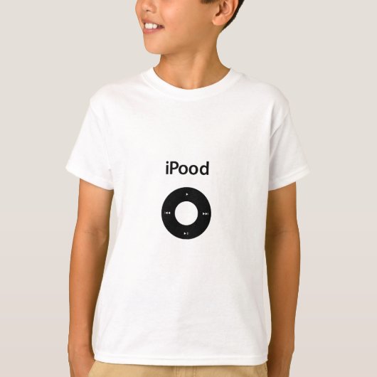 IPodのからかいのIpoodの黒 Tシャツ (正面)