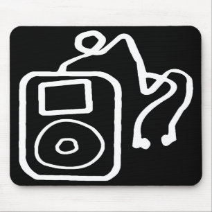 iPodの引き分けの黒いマウスパッド マウスパッド