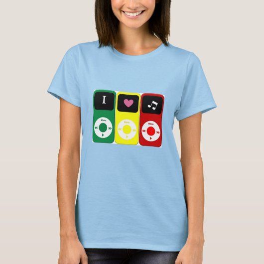 Ipod音楽愛好家 Tシャツ (正面)