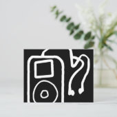 iPod 描 Blackはがき ポストカード (スタンド正面)