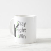 iPray。 iFight。 iWin. コーヒーマグカップ (正面左)