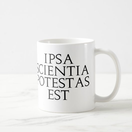 Ipsa Scientia Potestas米国東部標準時刻のマグ コーヒーマグカップ (右)