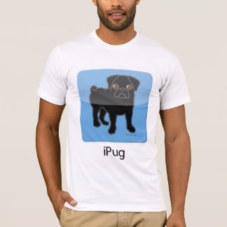 iPug -黒 Tシャツ