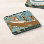 Ipuy、depic Thebesの墓からの壁絵画 コースター (左側)