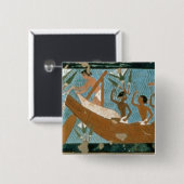 Ipuy、depic Thebesの墓からの壁絵画 缶バッジ (正面&裏面)