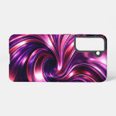 iquid Chrome Purpleberry Swirl  Samsung Galaxyケース (裏面横)