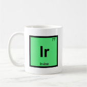 Ir - アーバイン カリフォルニア 化学 周期表 コーヒーマグカップ (左)