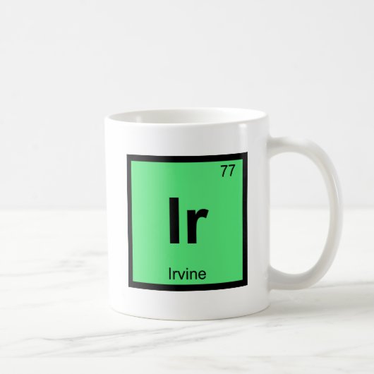 Ir - アーバイン カリフォルニア 化学 周期表 コーヒーマグカップ (右)