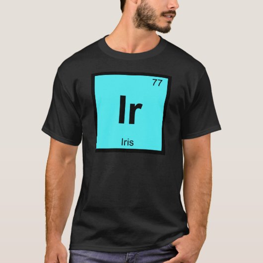 Ir - イリス ギリシャ化学元素記号表 シンボル tシャツ (正面)