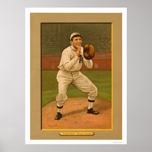 Ira Thomas Athletics Baseball 1911 ポスター (正面)