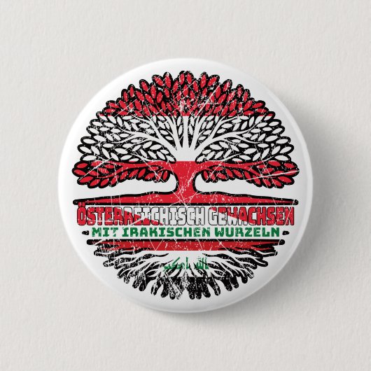 Irak Irakisch Österreichisch Österreich Baum 缶バッジ (正面)