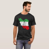 Iran Flag ALL TOGETHER FOR IRAN Farsi calligraphy, Tシャツ (正面フル)