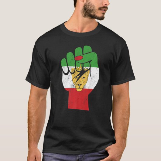 Iran flag, Iranian Lion Symbol, Iranian Lioness, F Tシャツ (正面)