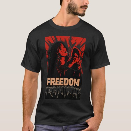 IRAN FREEDOM Revolution of IRAN 2026 Tシャツ (正面)