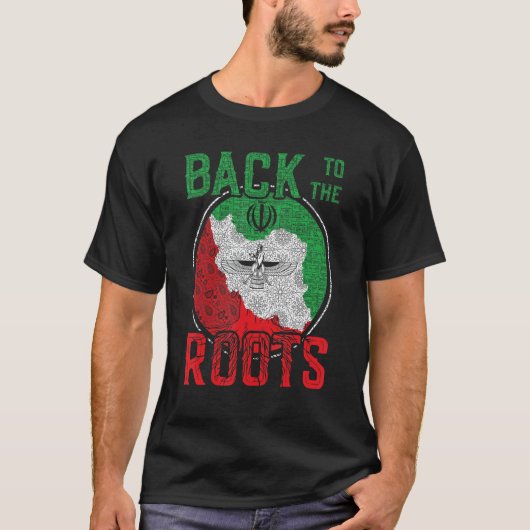 Iran Iranian Persian Irani Flag Iran Roots Farsi I Tシャツ (正面)