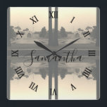 Iran Isfahan chehel sotun palace 1970 スクエア壁時計<br><div class="desc">Iran Isfahan chehel sotun palace 1970</div>